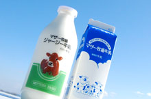 マザー牧場（1l）牛乳とジャージー牛乳（900ml）